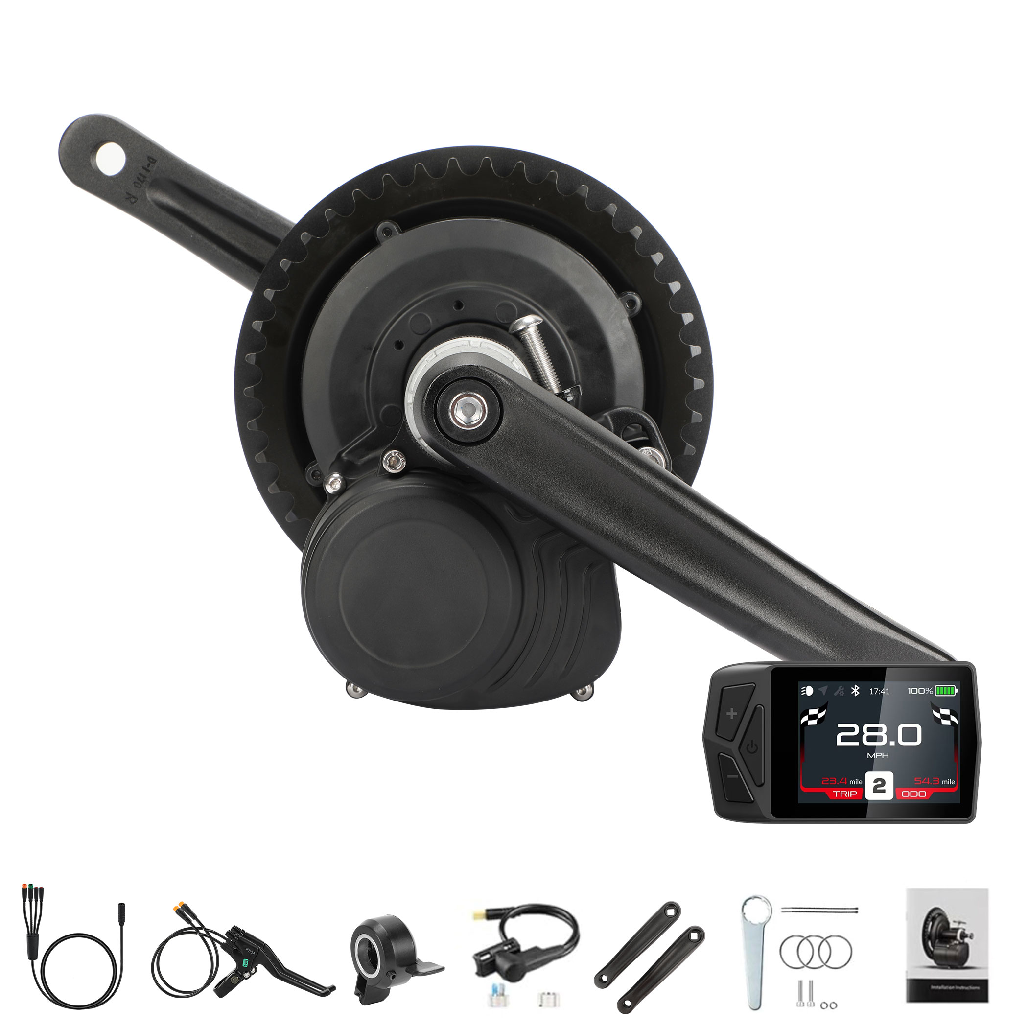 Torque Sensor Mid Drive Motor Kit - ชุดมอเตอร์ขับเคลื่อนกลาง TONGSHENG TSDZ2B‑1T4 48V 500W พีค