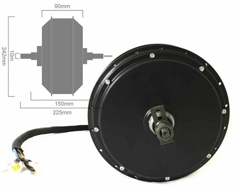 ชุดแปลงล้อหลังมอเตอร์ไซค์ NBpo - 5000W Hub Motor Kit 72V บทวิจารณ์และราคา