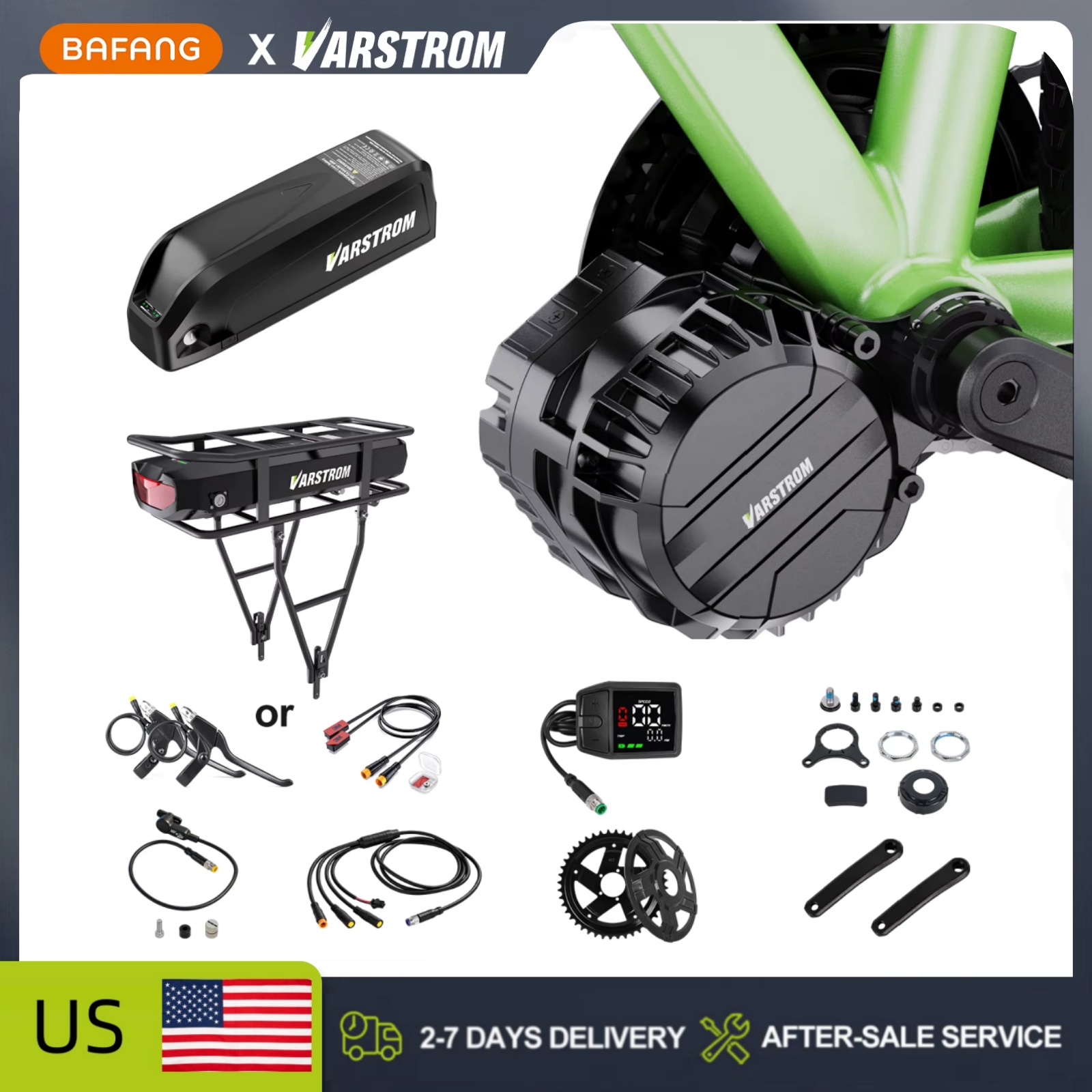 ชุดมอเตอร์กลาง Varstrom 750W 4 - Torque Sensor Mid Drive Motor Kit บทวิจารณ์และราคา